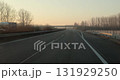 Highway driving view at dawn 131929250
