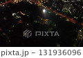 廣島城的夜景鳥瞰圖 廣島城的夜景鳥瞰圖 131936096