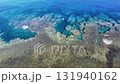 Aerial view of the crystal clear blue waters of Ishigaki Island's coral reefs Aerial view of the crystal clear blue waters of Ishigaki Island's coral reefs 131940162