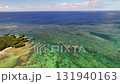 Aerial view of emerald green coral reefs and blue ocean Aerial view of emerald green coral reefs and blue ocean 131940163