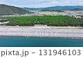 Enjugahama Beach seen by drone | Aerial footage taken using the famous filming technique of receding from the campsite facility into the sky Enjugahama Beach seen by drone | Aerial footage taken using the famous filming technique of receding from the campsite facility into the sky 131946103