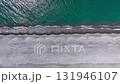 A spectacular drone shot of the shoreline of Enjugahama Beach in Nakaki, Wakayama Prefecture, with the camera raised above and the horizon in sight. A spectacular drone shot of the shoreline of Enjugahama Beach in Nakaki, Wakayama Prefecture, with the camera raised above and the horizon in sight. 131946107