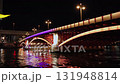 燈火通明的吾妻橋和駛過的遊覽船－東京夜景 131948814