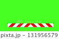 Animated red and white warning stripe, movement outward. Flat 4K animation on green background. 131956579