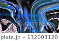 Abstract unique background flowing waves, water ripples, marble, moving multicolored liquid paint of green, blue, white colors. 132003120