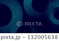 Glowing blue circular and spiral dotted lines tech geometric motion background 132005638