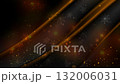 Orange winter abstract glowing wavy motion background with snowflakes 132006031