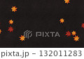 Japanese-style background animation of maple leaves falling on a black background 132011283