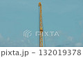 Pile-driving (copra) part of the excavator. Pile driving works at the construction site. Modern hydraulic lifting mechanisms. 132019378