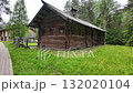 An old log house in a Russian village. Slowmotion 132020104
