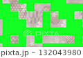 A transition of muted Japanese patterns. It changes from a block to a green screen. (Green screen) 132043980
