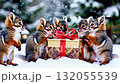 Snowy Christmas | Squirrels Gathering Around Presents (Silent) 132055539