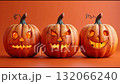 Festive pumpkin decorations for Halloween celebration showcasing creativity and fun designs 132066240