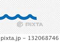 Minimal ocean, sea wave ornament graphic animation. Alpha channel. Line art waves. Transparent background motion design. 4K resolution 132068746