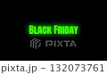 Bright Black Friday text with glowing red and green neon light effects on a dark background, modern sale and shopping banner design. 4K video 132073761