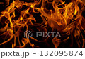 Super Slow Motion Shot of Fire Transition Isolated on Black Background at 1000fps. 132095874