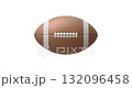 American football ball rotation - 3D animation seamlessly loopable isolated on white background 132096458