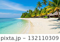 A breathtakingly serene video of a quintessential tropical island beach, suggestive of a remote pulau (Indonesian island) or the Maldives 132110309