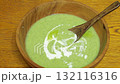 Warm potage soup made with edamame, a winter dish 132116316