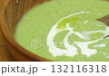 Warm potage soup made with edamame, a winter dish 132116318