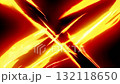 黒背景で輝くオレンジ色の剣閃アニメ素材 132118650