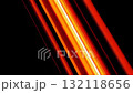 黒背景で輝くオレンジ色の剣閃アニメ素材 132118656