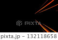 黒背景で輝くオレンジ色の剣閃アニメ素材 132118658