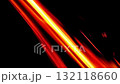 黒背景で輝くオレンジ色の剣閃アニメ素材 132118660