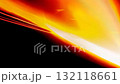 黒背景で輝くオレンジ色の剣閃アニメ素材 132118661