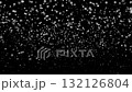 Beautiful loop falling moving white snowflakes particles animaiton on black abstract Background.  132126804