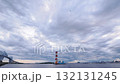 東京湾　曇り空のタイムラプス 132131245