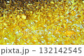 Yellow natural moving background. The process of overcooking carrots in vegetable oil. Bubbles of boiling oil swell and collapse. 132142545
