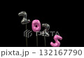New Year Mylar Balloon Animation Transition from 2025 to 2026 Black and Pink 132167790