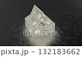 A cube-shaped house constructed from Nepal 10 Rupees banknotes, symbolizing savings, wealth storage, and strong financial foundations. 132183662