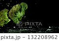 Broccoli falls on a wet table. Filmed on a high-speed camera at 1000 fps. High quality FullHD footage 132208962