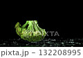 Broccoli falls on a wet table. Filmed on a high-speed camera at 1000 fps. High quality FullHD footage 132208995