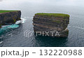 Downpatrick Head coastal landmark with iconic Dun Briste sea stack. Ireland. 132220988
