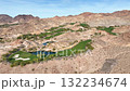Aerial of Boulder City Golf Course in Desert Landscape 132234674