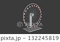 観覧車の回転メカニズムを再現したCG映像 132245819