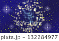 Sparkling stars and circles bursting particle video on a blue background 132284977