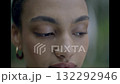 Close up fashion portrait of young woman 132292946