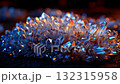 Blue crystals in orange light 132315958
