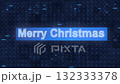 Futuristic Merry Christmas greeting background 132333378