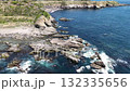 城島崎嶇的海岸線和岩石地形（無人機空拍） 132335656