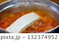 Delicious Korean Kimchi Jjigae, Kimchi soup in a Bubbling Hot Pot 132374952