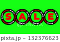 SALE letters each inside a black-and-white circle with BLACK FRIDAY text, green screen for chroma key 132376623