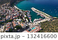 Aerial Video of Mediterranean Marina and Crystal Clear Water 132416600