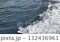 Sea Water Surface with Waves and Boat Wake 132436961