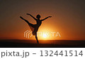 Dancer Silhouette Sunset Dance 4 132441514