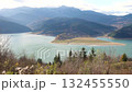 autumn panoramic view of the Bicaz mountain lake in the Romania 132455550